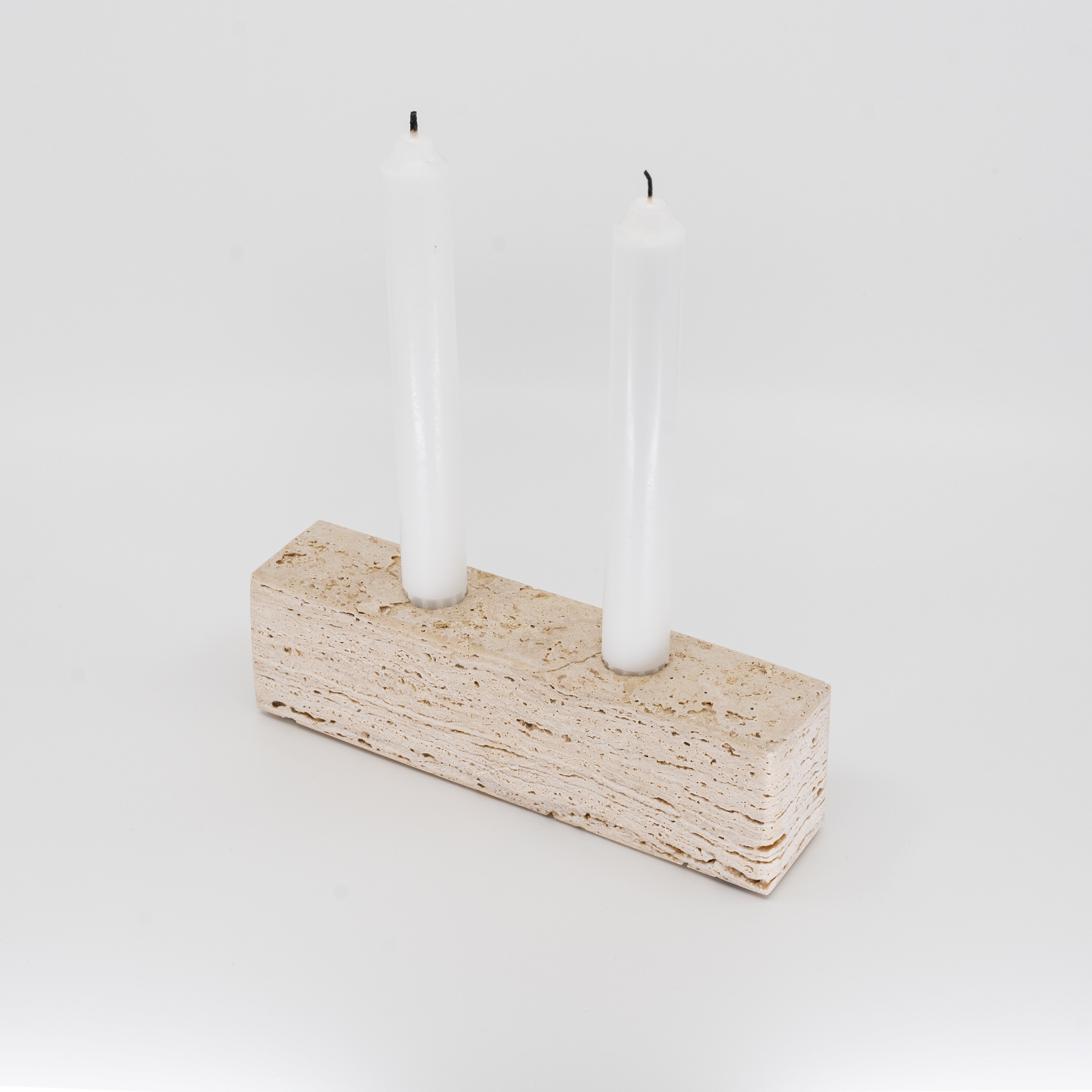 Domino Candle Holder - Wood and Steel Furnitures