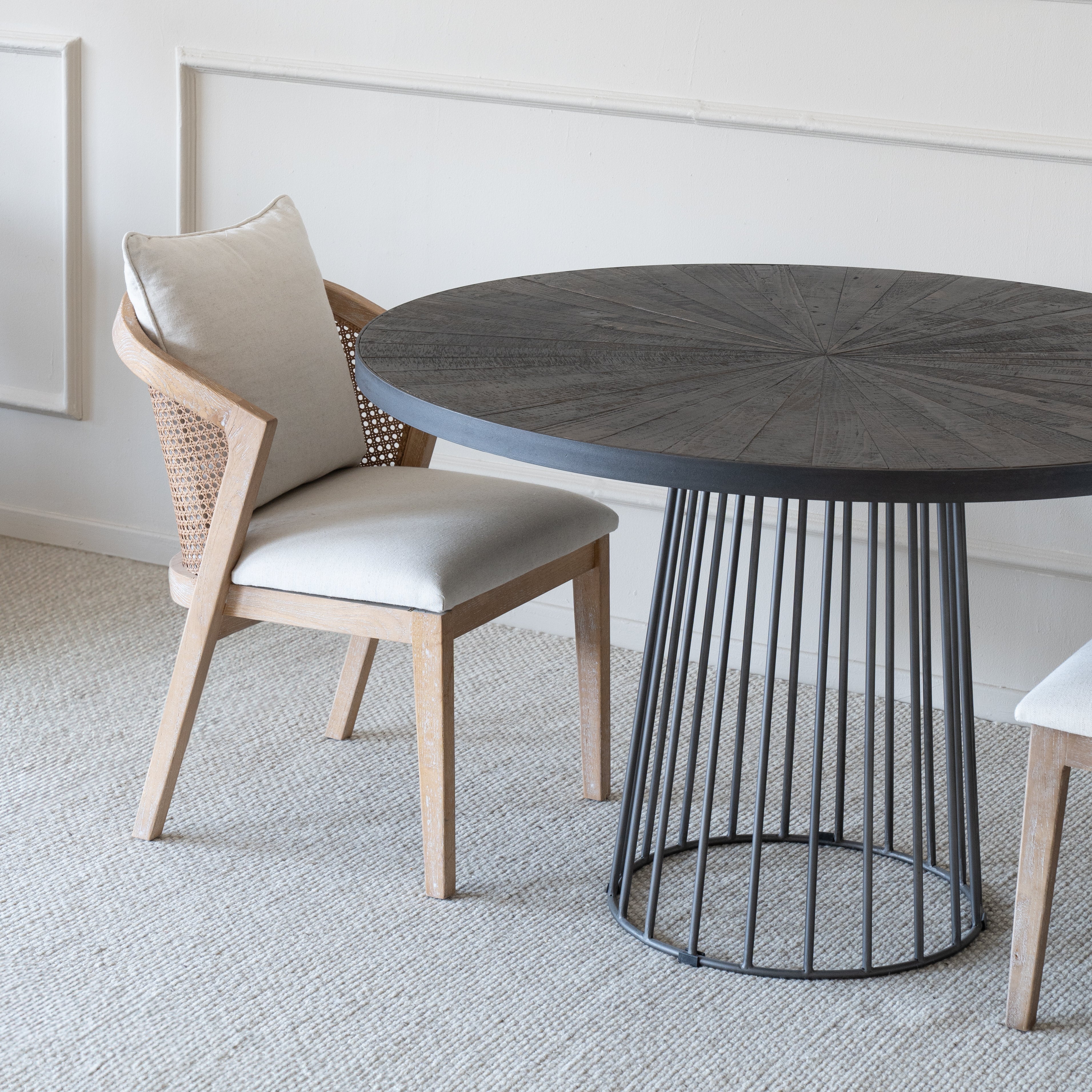 Margoun Dining Table - Wood and Steel Furnitures
