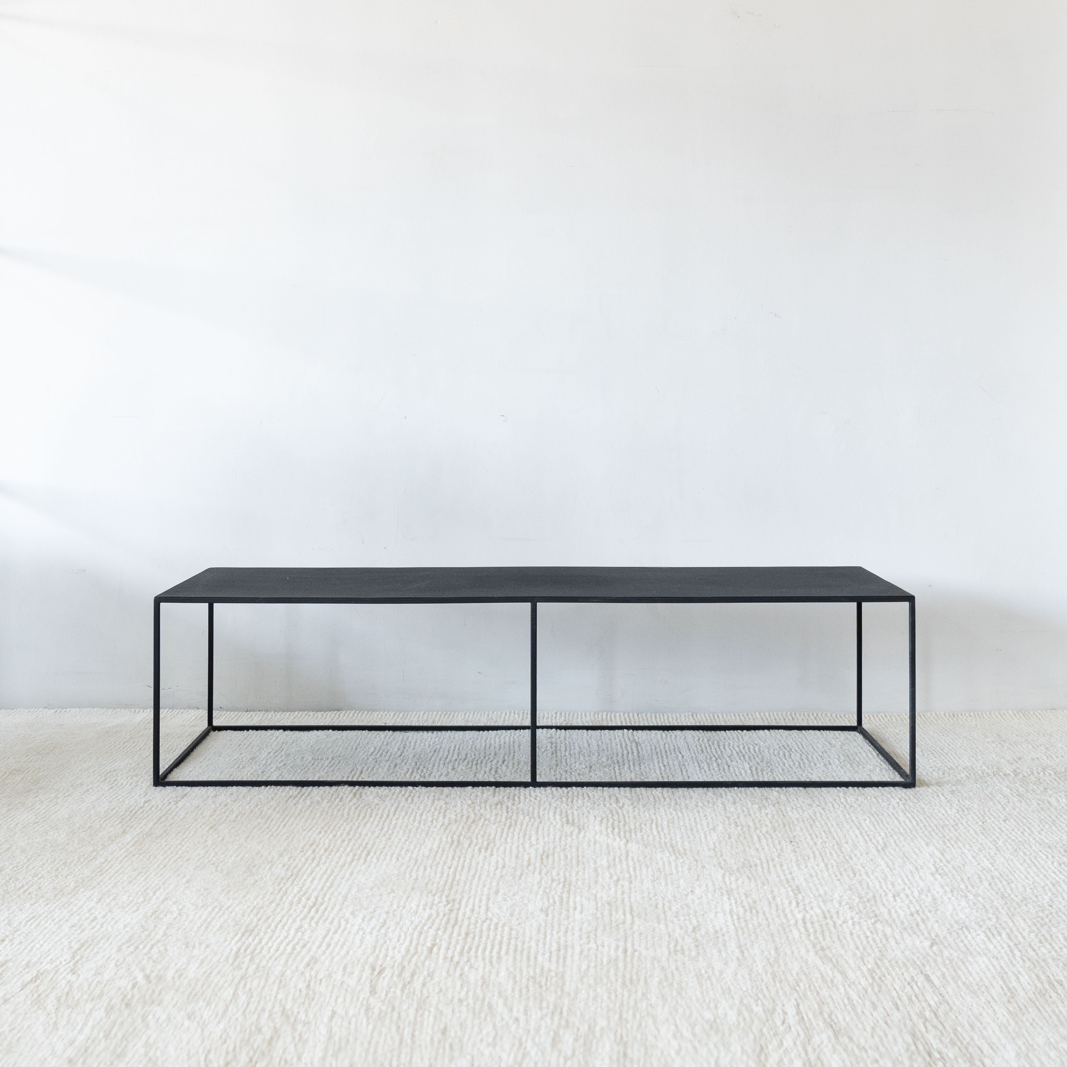 Monochrome Coffee Table - Wood and Steel Furnitures