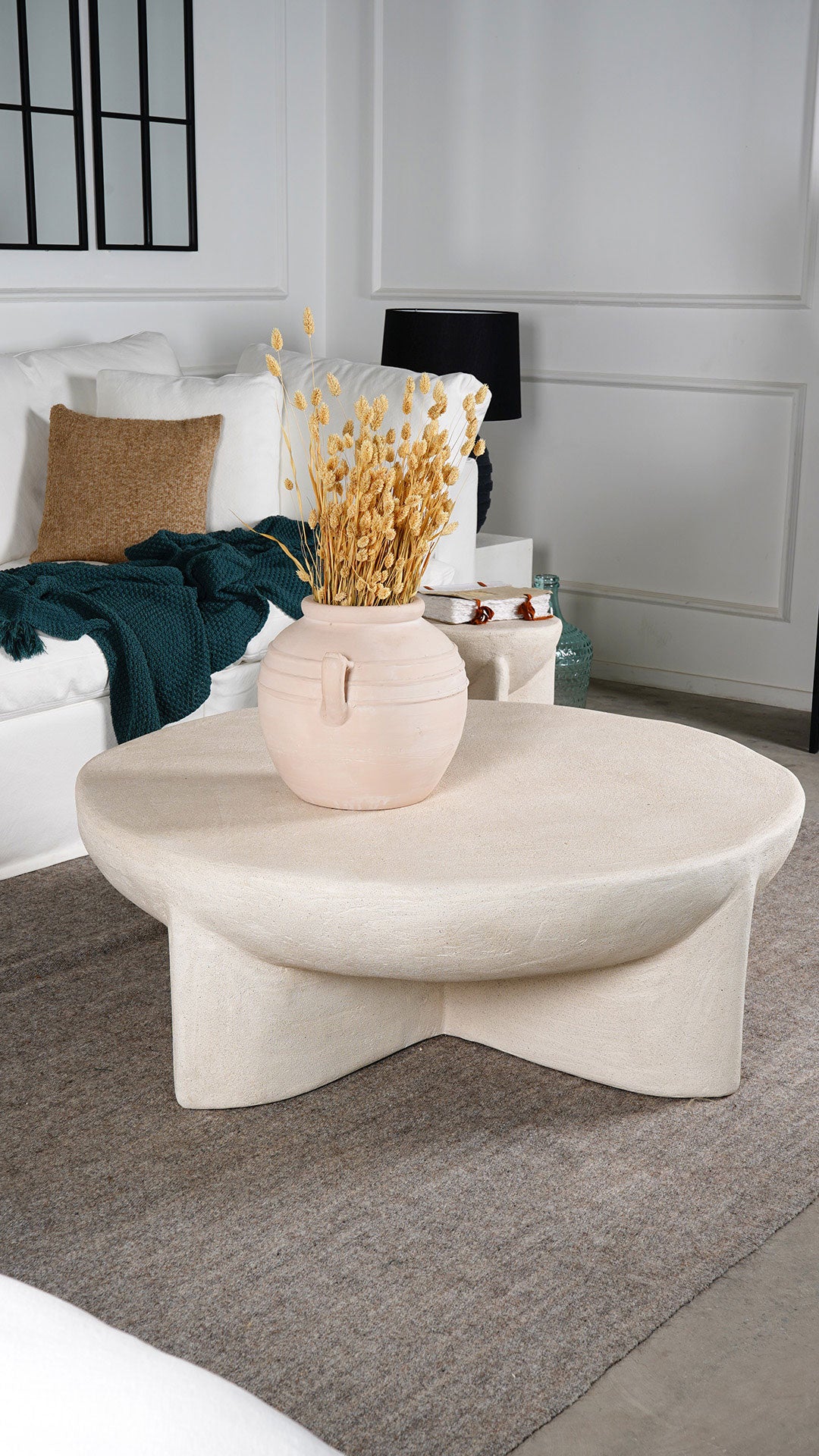 Dune Round Coffee Table - Wood and Steel Furnitures