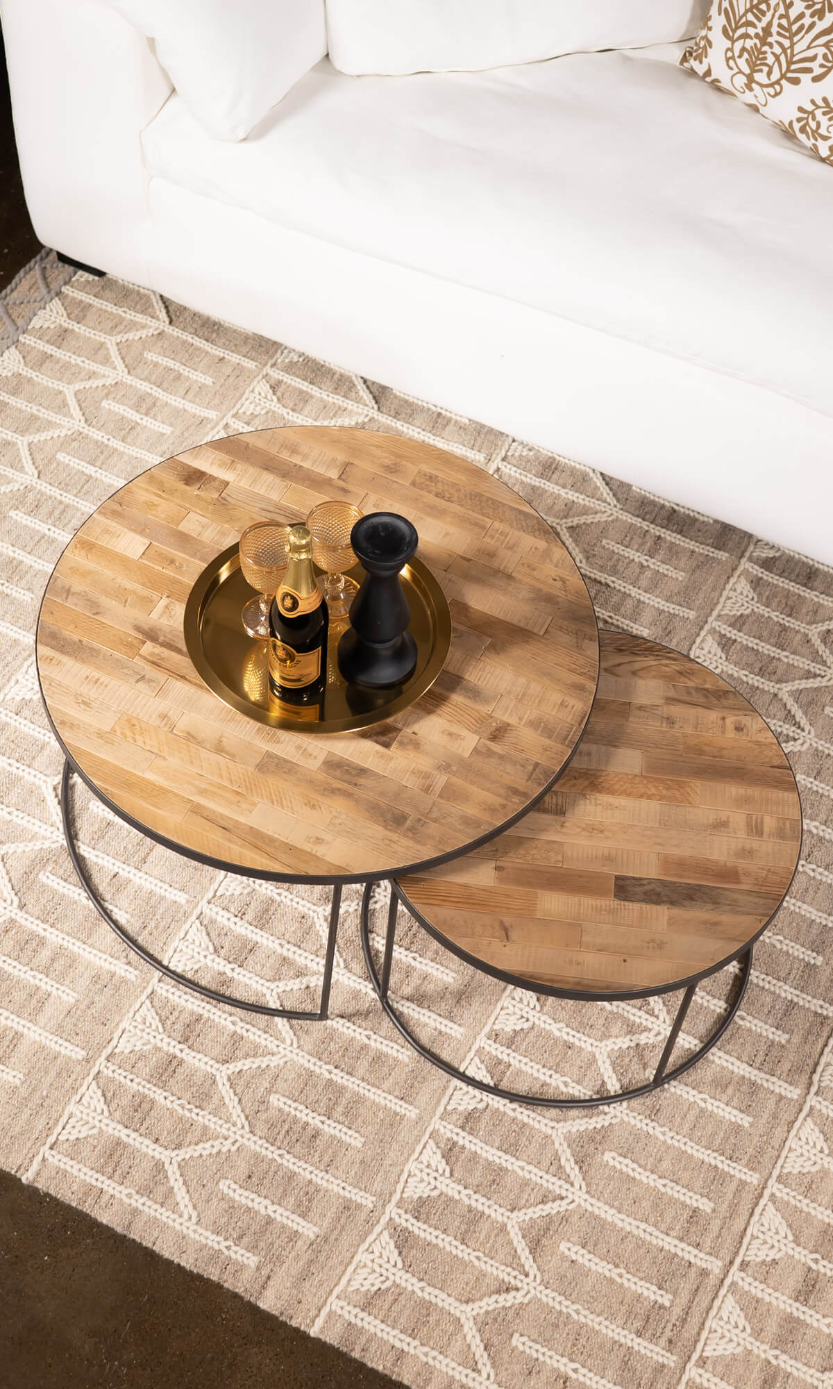 Pamela Coffee Table | Wood and Steel Furnitures